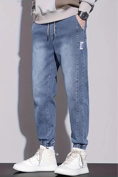 Oksit Pantaloni de jeans pentru bărbați Reax Simon Jogger Cut cu talie și picior elastic