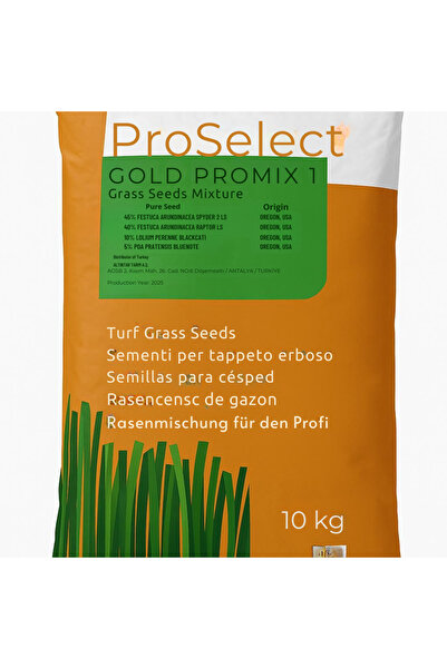 Proselect Gold Promıx 1 Çim Tohumu | Profesyonel Karışım | 10 kg | Oregon Usa Menşeli