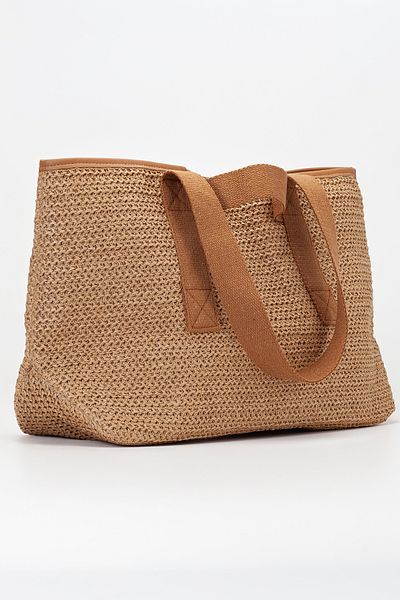 gio&mi Luna Raffia Paper Rope Straw Shoulder Bag