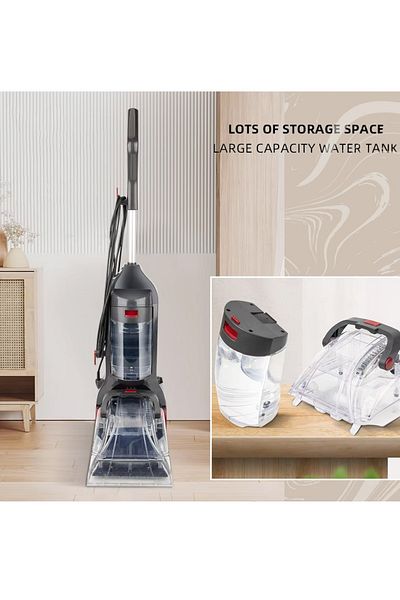 ET-LIFE Carpet Cleaner, Upright Carpet Washer, Powerful Cleaning Performance for Carpets UV-0617 Black