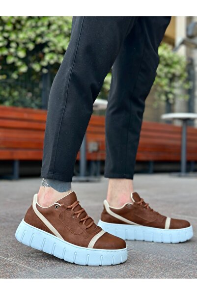 BOA BA0666 BOA Кафяви мъжки ежедневни обувки с висока подметка