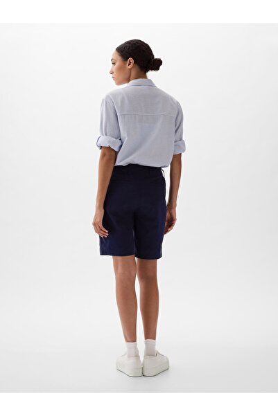 GAP Kadın Lacivert Downtown Khaki Bermuda Şort