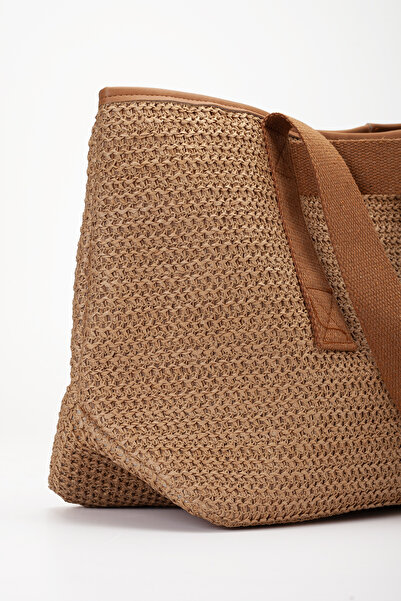gio&mi Luna Rafya Kağıt İp Hasır Omuz Çantası
