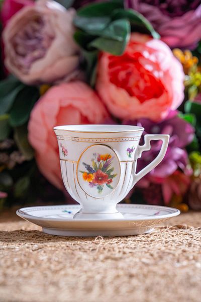 ACAR Shirley Porcelain Coffee Cup Set for 6 People - 90 ml