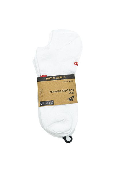 Nike SOCKS Nike Sportswear Everyday Essential No-Show Socks 3 Pairs, White, Unisex