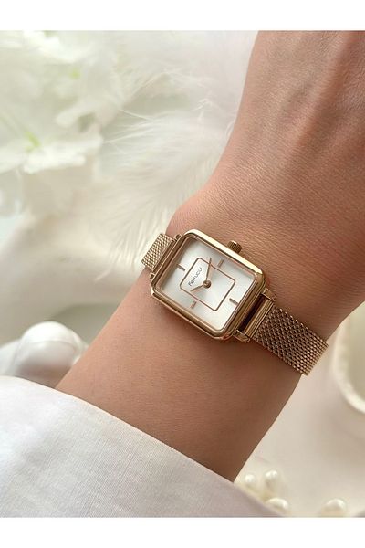 Ferrucci Ferrucci̇-(Rose Color)Wicker Cord Minimal Case Women's Wrist Watch