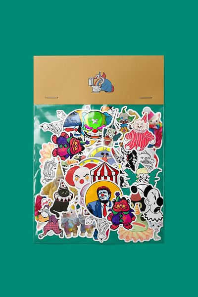 dadi ramba Clown Sticker Pack - Bullet Journal - Agenda - Planner - Laptop Sticker Decal