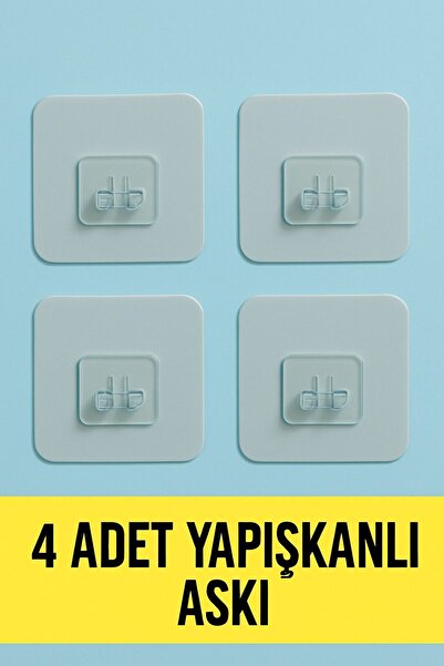 Sas Haus 4 Adet 7x7cm Yedek Süper Güçlü Yapışkanlı Askı, 20kg Banyo - Mutfak ...