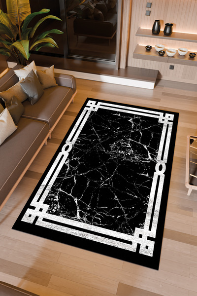 Halıcıoğlu home Dijital Baskı Makinede Yıkanabilir Kaymaz Taban Salon Halısı ...