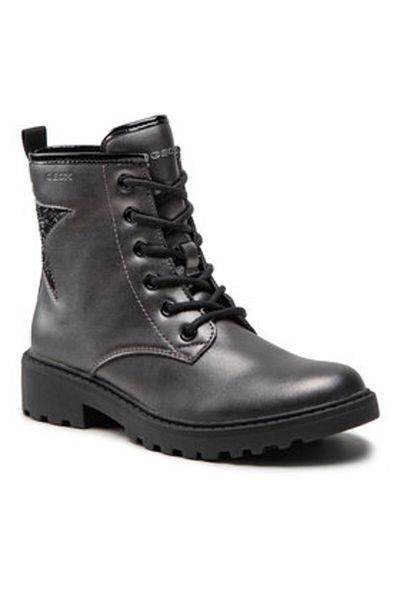 Geox cizme pentru fete J9420G-0NFEW argintii