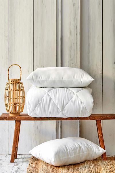 İQON Microfiber Soft Silicone Double Quilt Pillow Set