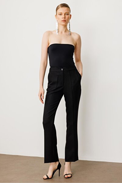 Moda İlgi Modailgi Yandan Cepli Klasik Pantolon - 7517 Siyah