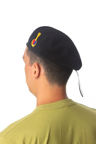 İZMİR ASKERİ MALZEME Gendarmerie Black Colored Cockade Lieutenant Expert Sergeant External Side Beret