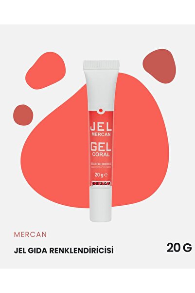 ŞEKER & SUGAR Jel Gıda Boyası Pastacılık 20 Ml Mercan Renk