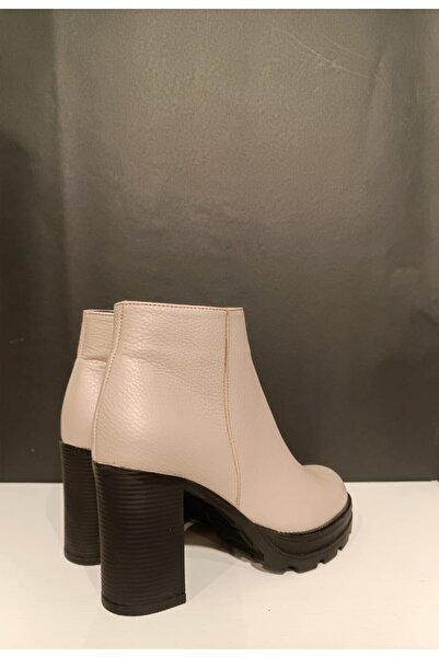 ESCARPIN KADIN HAKİKİ DERİ YÜKSEK TABANLI BOT