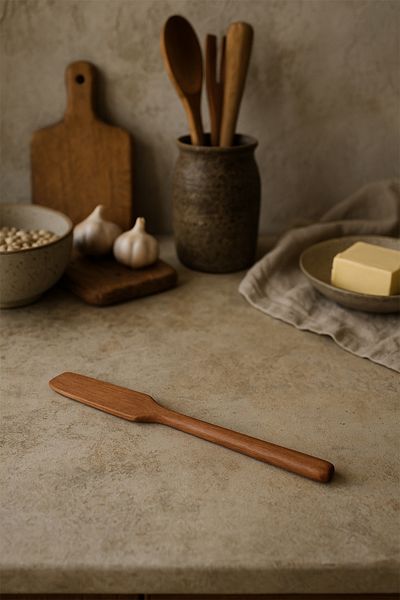Barine Teak Wood Butter Knife 2X18 cm