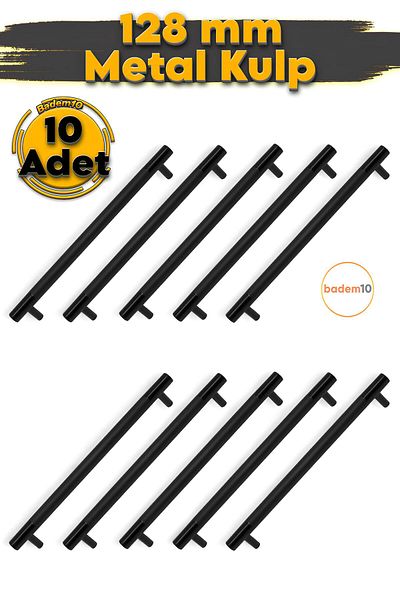 Badem10 Hitit 10 bucăți 128 mm 12,8 cm sertar dulap dulap capac mâner mâner mâner metal mâner mobilă bucătărie