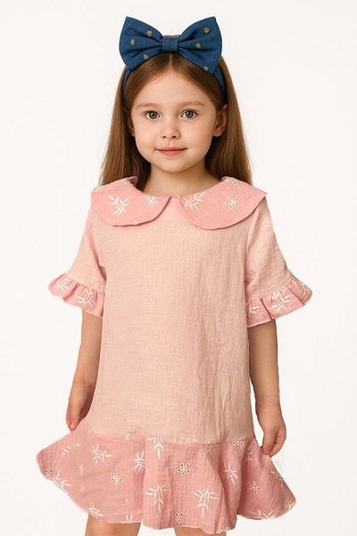 By Piera 100% Organic Cotton Muslin Children's Dress 0776