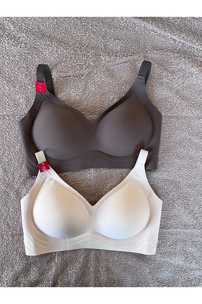MEBA Laser Cut Seamless Padded Wire Free Adjustable Strap 2 Pack Bra -3306