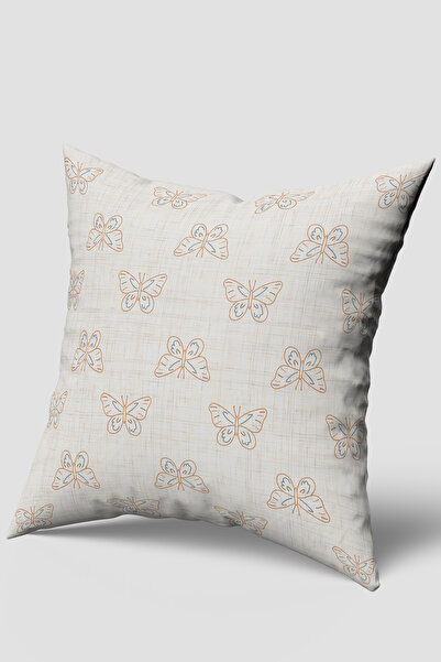 EsnafAli Κρεμ μοντέρνα μοτίβο πεταλούδας κάλυμμα μαξιλαριού