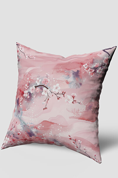 EsnafAli Ροζ μοντέρνα φλοράλ μοτίβο μαξιλαροθήκη