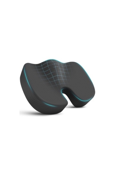 DELUXETUNING Orthopedic cushion for office chair or car seat with memory foam for back pain relief