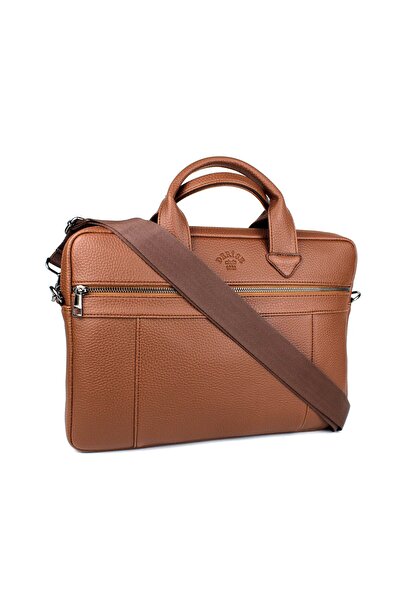 deri,se club Unisex Tan Multi-Compartment 14-Inch Briefcase and Laptop Bag