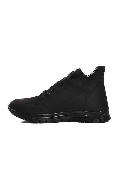 WALKWAY Ανδρικές μπότες 228 M Μαύρες Nubuck από γνήσιο δέρμα