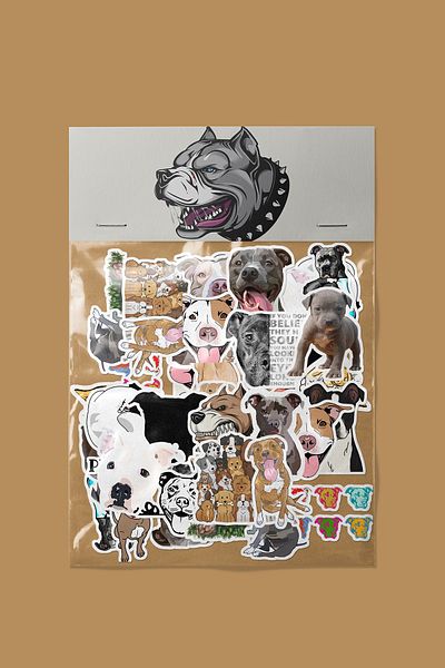 dadi ramba Pitbull Sticker Pack - Bullet Journal - Agenda - Laptop Sticker Decal