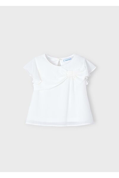 MAYORAL تي شيرت طفلة بيضاء