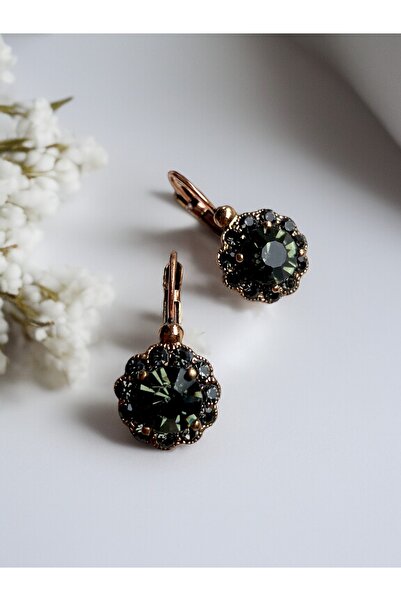 FAYRA ACCESSORIES Kristal Taşlı Papatya Figürlü Küpe