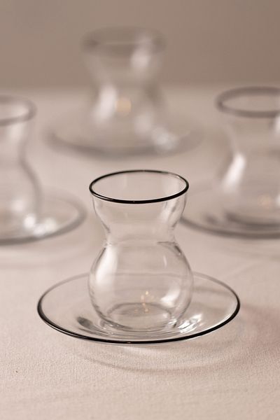Rakle Pure Black 12 Piece Tea Set 140 Cc