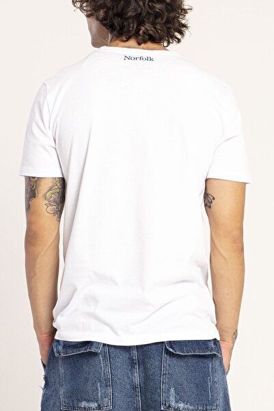 NORFOLK Vigo 2-Pack 100% Cotton Oval Cut Crew Neck Basic Men's T-Shirt (Black-White)