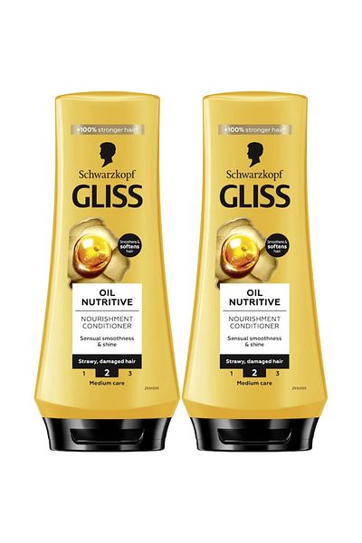 Gliss Schwarzkopf Gliss Oil Nutritive hair conditioner, 200 ml x 2