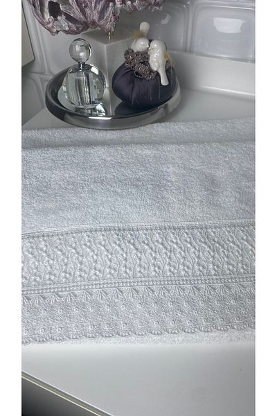 MEYN COLLECTİON 2-Piece Lace Laced Dowry Holder, Gift Hand Towel