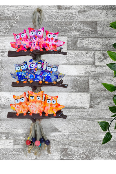 3-Piece Owl Pendulum Decorative Ornament