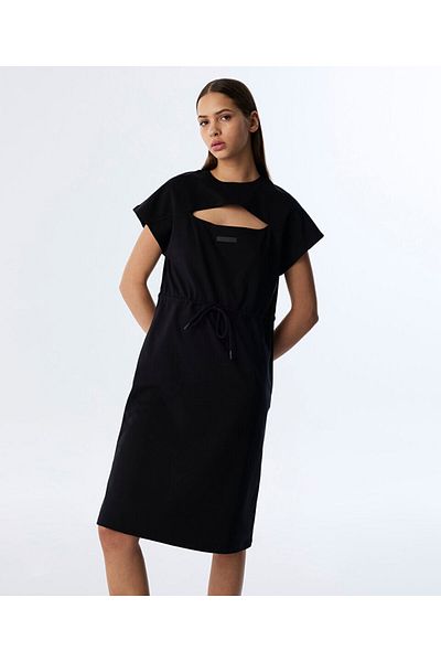 Twist Adjustable Drawstring Combed Cloth Dress
