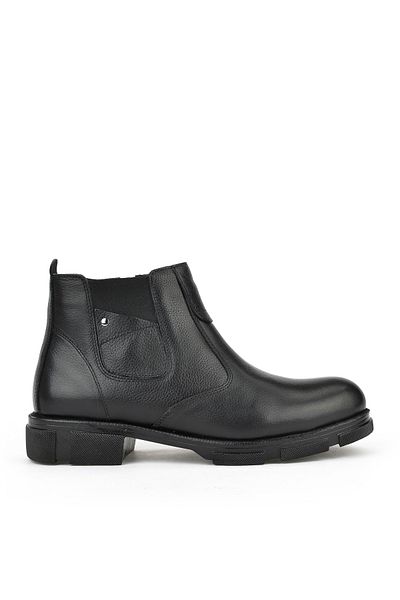 Ziya , Ανδρικές Γνήσιες Δερμάτινες Μπότες Shearling 153999Z0171 Μαύρο