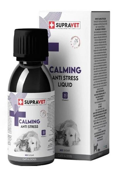 Supravet Anti Stress Liquid Calming Drops for Cats and Dogs 100 ml