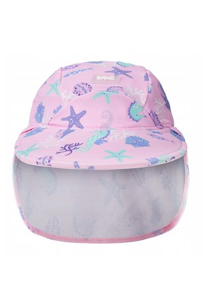 Banz Cap With Neck Protection, For Children, Upf50, Sealife, Size M, 2-4 Years, Children's UV Protection