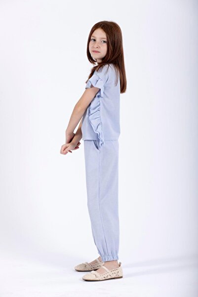 zepkids Baskılı Bebe Mavısı Renk Kız Çocuk Tshirt