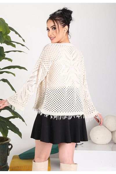 H&E LUXURY DESIGN Women's Openwork Summer Cardigan
