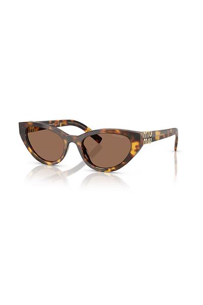 Miu Miu A04S 14L60M 54 Women's Cat Eye Crushed Brown Bone Sunglasses