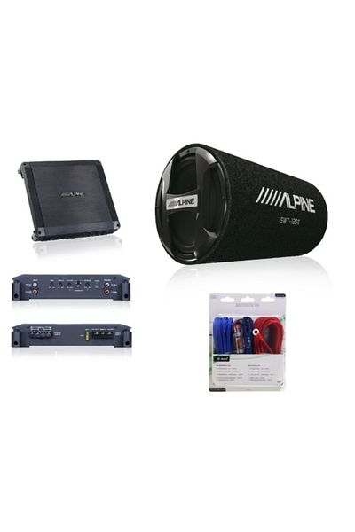 Alpine Car Audio Pachete de Bass Pachet subwoofer auto tub Alpine SWT-12 S 4 + amplificator auto 2 canale B