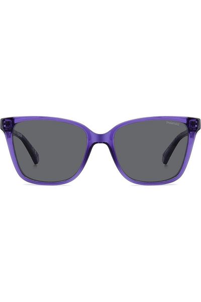 Polaroid Polarized Sunglasses for Girls Polaroid PLD 8062/S B3V/M9, Plastic, Purple, 48 mm