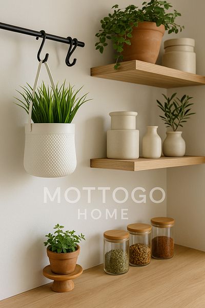 Mottogo Τεχνητό φυτό Καλαμάκι σε Γλάστρα-Μονό