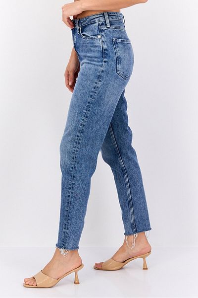 Tommy Hilfiger Women Tapered Fit Washed Denim Jeans, Blue
