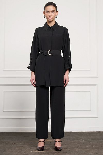 Nuss Belt Detail Trouser Suit 1050 Black