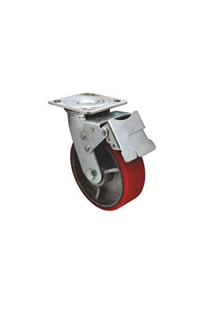 flores Trolley wheel, aluminum, silicone coated, fixed, 6" x 150 mm