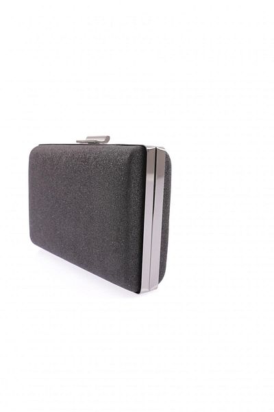 DGN Black Sand Glitter Evening Dress Clutch Bag - 3863152